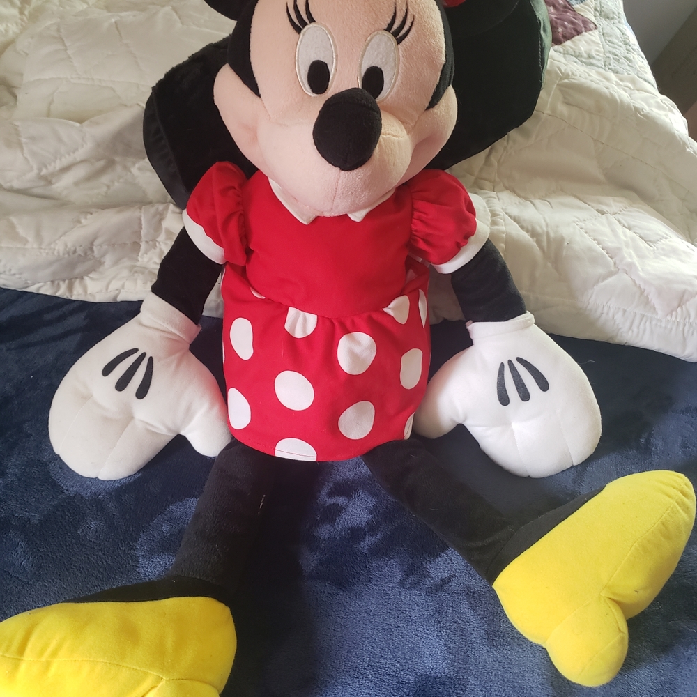 Disney Minnie Mouse Plush Toy - Black, Red, White, Yellow